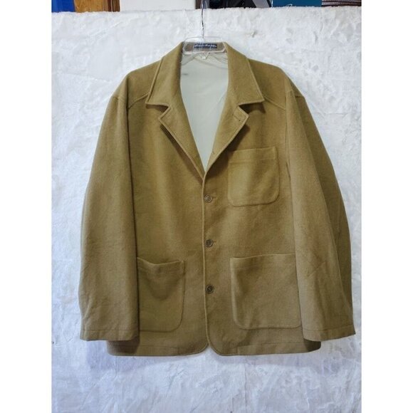Nicole Miller Other - Nicole Miller Men's Virgin Wool & Angora Jacket Beige 42R Made In South Africa